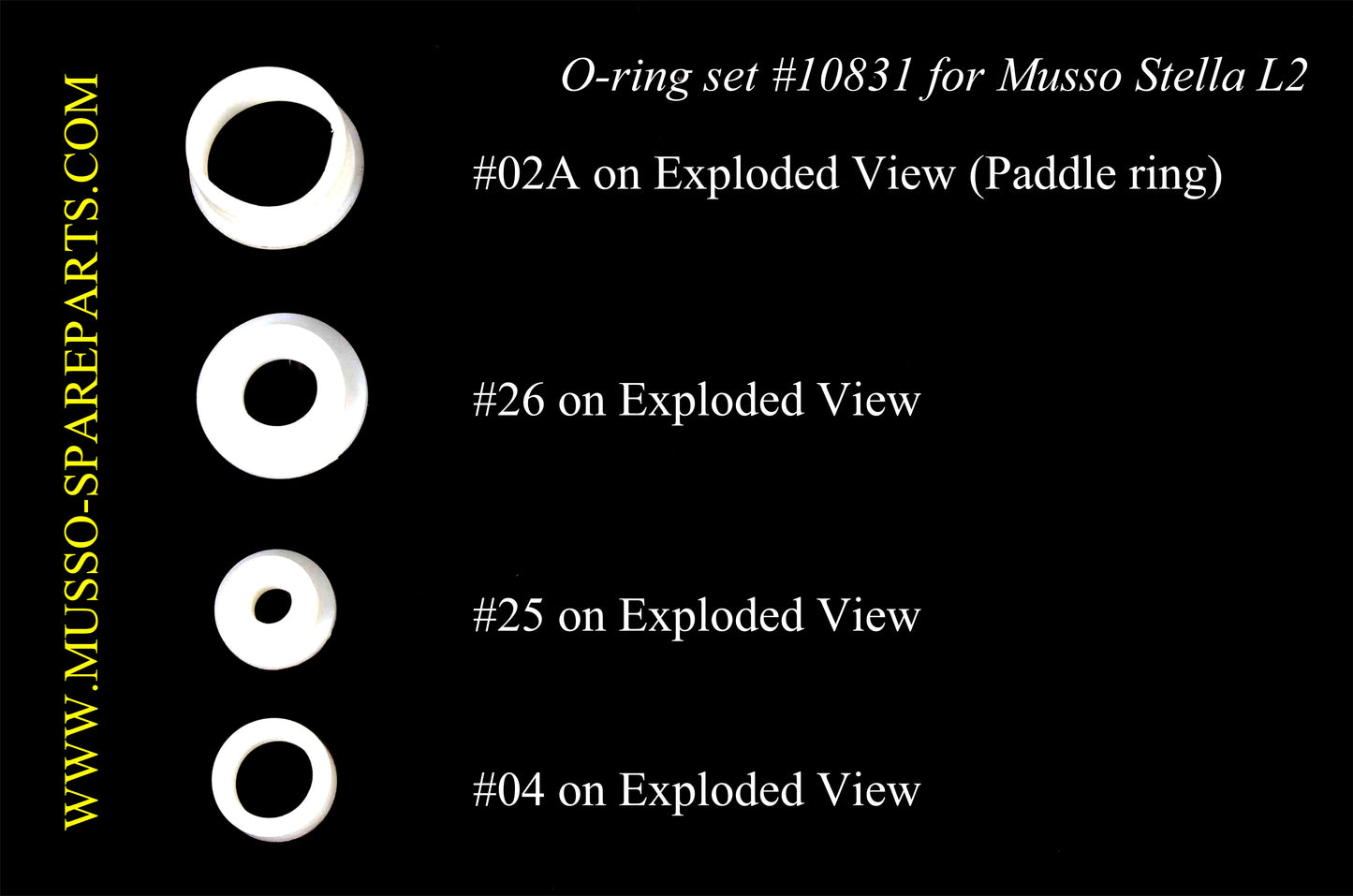 Musso Stella Complete Ring Set Stella - 100% original replacement parts